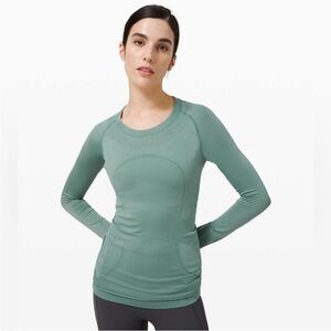 Lululemon Swiftly Tech Long Sleeve Top- Sage Green- Size 8